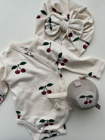 Newborn body met lange mouwen - Ma grande cerise - Konges Slojd